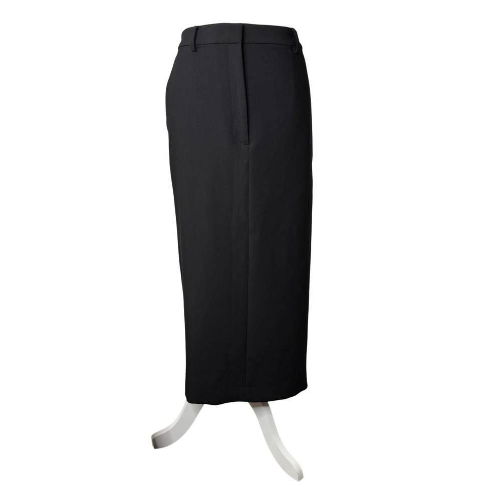 White House Black Market Womens 12 Black Pencil Midi Skirt Professional Workwear